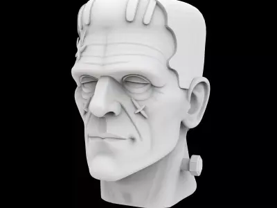 Stylized Frankenstein Head 3D Printable Model 3D print model