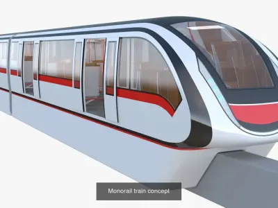 Elevated trains bundle II 3D Model Collection