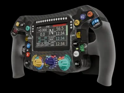 f1 steering wheel 3D model 3D model
