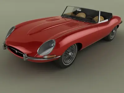 Jaguar E-type Coupe and Convertible 3D Model Pack
