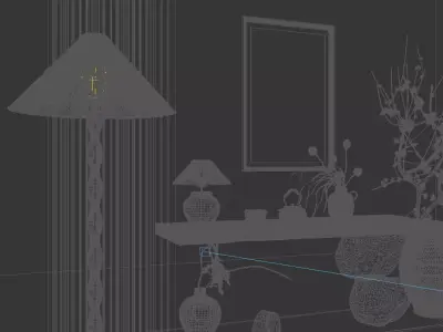 Living room 3D model 53