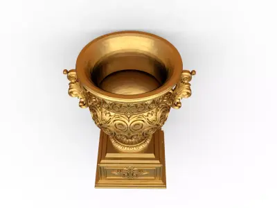 Classical urn decorative onlay cnc 3d printing stl 02 3D print model
