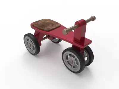 Kids bike Low-poly 3D model