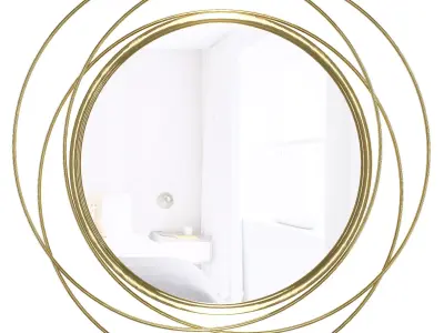 Glam Distressed Accent Mirror 3D model