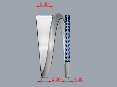 Triangle Ring - 3D Model for Jewelry Design 3D print model