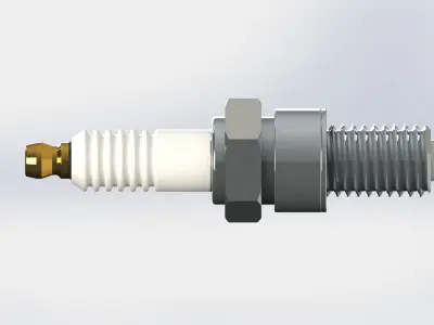 Spark plug 3D model