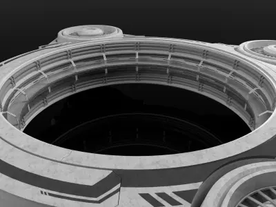 Spaceship futuristic spinner Free 3D model