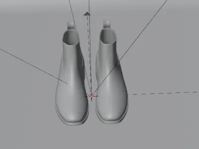 Classic Chelsea Boots 3D Footwear Model 3D model