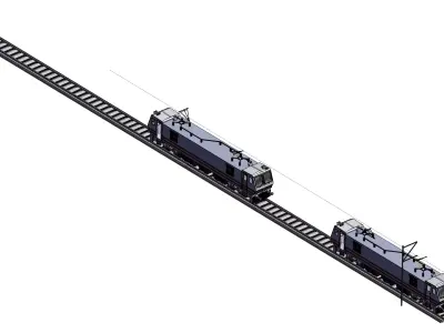 electric locomotive 3D model