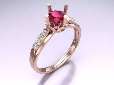 Diamond Ring - Womens Rings - N718822 3D print model