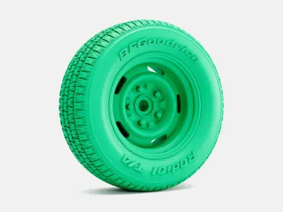 15x8 GM Rallye Wheel BFGoodrich Radial Tire 3D print model