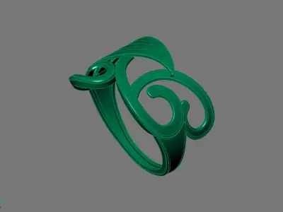 Women Ring Plain Ring Ready STL 3DM Models Womens Rings 3D print model 66