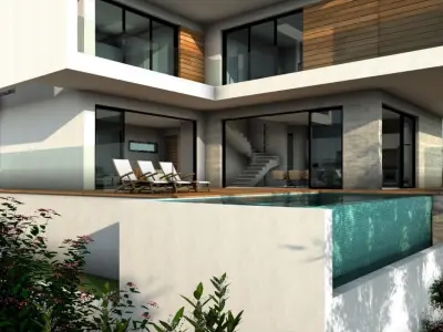 MIX18 modern house design in cyprus 3D model