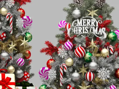 christmas tree 01 3D model