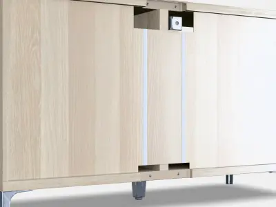 BESTA TV bench with doors 22 Low-poly 3D model