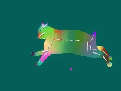 Japanese Bobtail Cat Low-poly 3D model