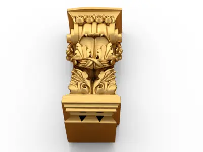 Decorative Bracket carved classic cnc 3d printing 3D print model