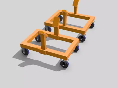 Engine Trolley x4 styles for Diorama 3D print model