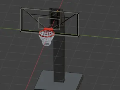FBX  Basketball hoop Low-poly 3D model
