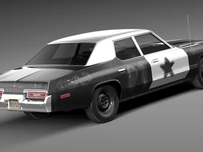 Dodge Monaco 1974 Bluesmobile 3D model