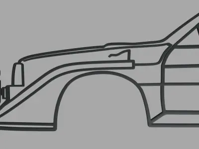 Audi S1 E2 Wall Silhouette 3D print model