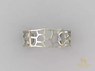 Geometric Honeycomb Bracelet 3D Model Medium Size 3D print model