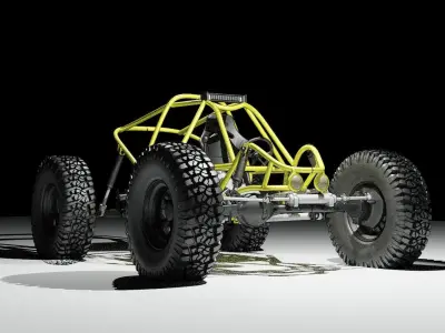 Electric Rock Crawler Concept Low-poly 3D model
