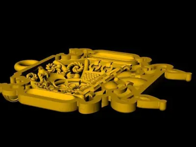 Designer Matt Pendant - 0096 3D print model