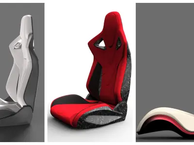 car seat collection 2021 3D model