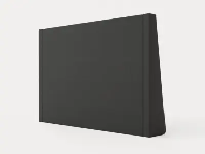 Empire Bed Headboard Black Low-poly 3D model