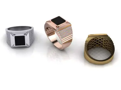man jewelry luxury ring  3D print model