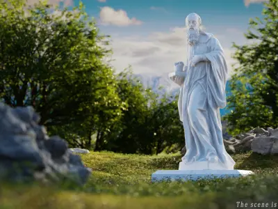 Benedict of Nursia 3D model