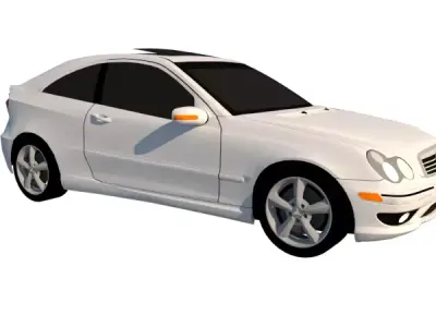 MERCEDES BENZ C 180 SPORTCOUPE KOMPRESSOR  2008 Low-poly 3D model