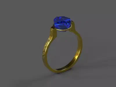 High-Quality 3D Ring Model Low-poly 3D model