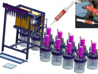 High Precision Grease Filling Machine 3D model