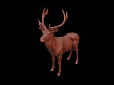 Deer Animal Sculpture 3D print model purchase