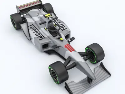 3D Formula 1 car model 04 Low-poly 3D model