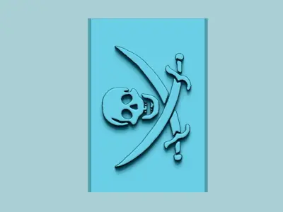 Stamp 35 - Pirate Skull - Fondant Decoration Maker Toy 3D print model