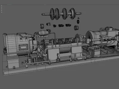 Compressor Low-poly 3D model