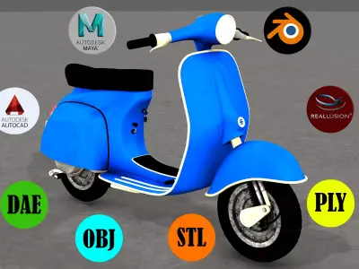 SCOOTER with Animation 3D model
