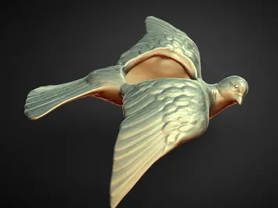 hanging dove planter decoration  3D print model