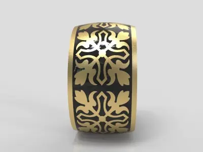 design Women ring with ornament 3dm stl 3D print model Free 3D print model