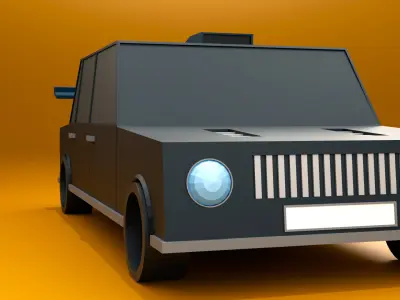 Sport car Low-poly 3D model