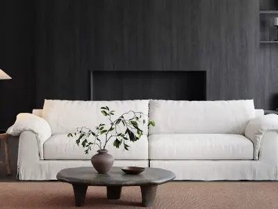 Mid Century interior scene 3D model