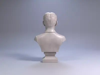Nikola Tesla Bust Sculpture 3D Print STL Printable Bust 3D print model