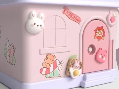 Cute little show piece Low-poly 3D model