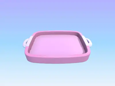 Stylized Toy Tray 3D Model Free low-poly 3D model