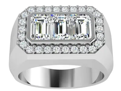 Emerald Diamond Band 4350 3D print model