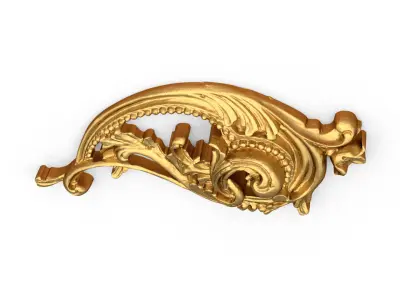 Classic decor ornament carved 14 3D model