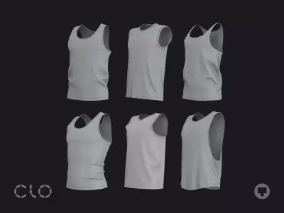 MALE TANK TOPS PACK genesis8 highpoly 3D model